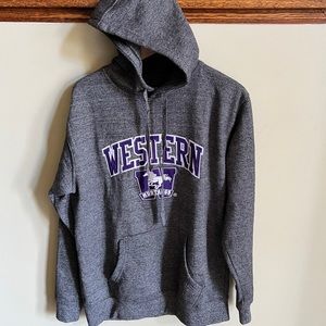 Western University Hoodie with Mustangs Emblem Sz XS